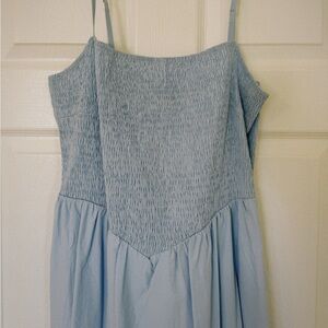 NWOT | Light Blue Smocked Dress